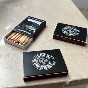 Chrome heart matches & jewelry pouch - all matches are inside the boxes